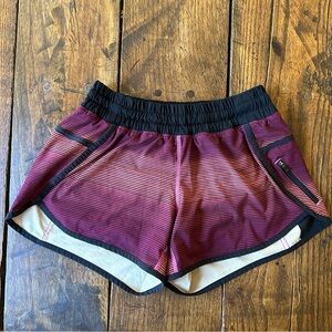 Lululemon Tracker Short III Size 6 Simply Radiant Pink Paradise Black / Black